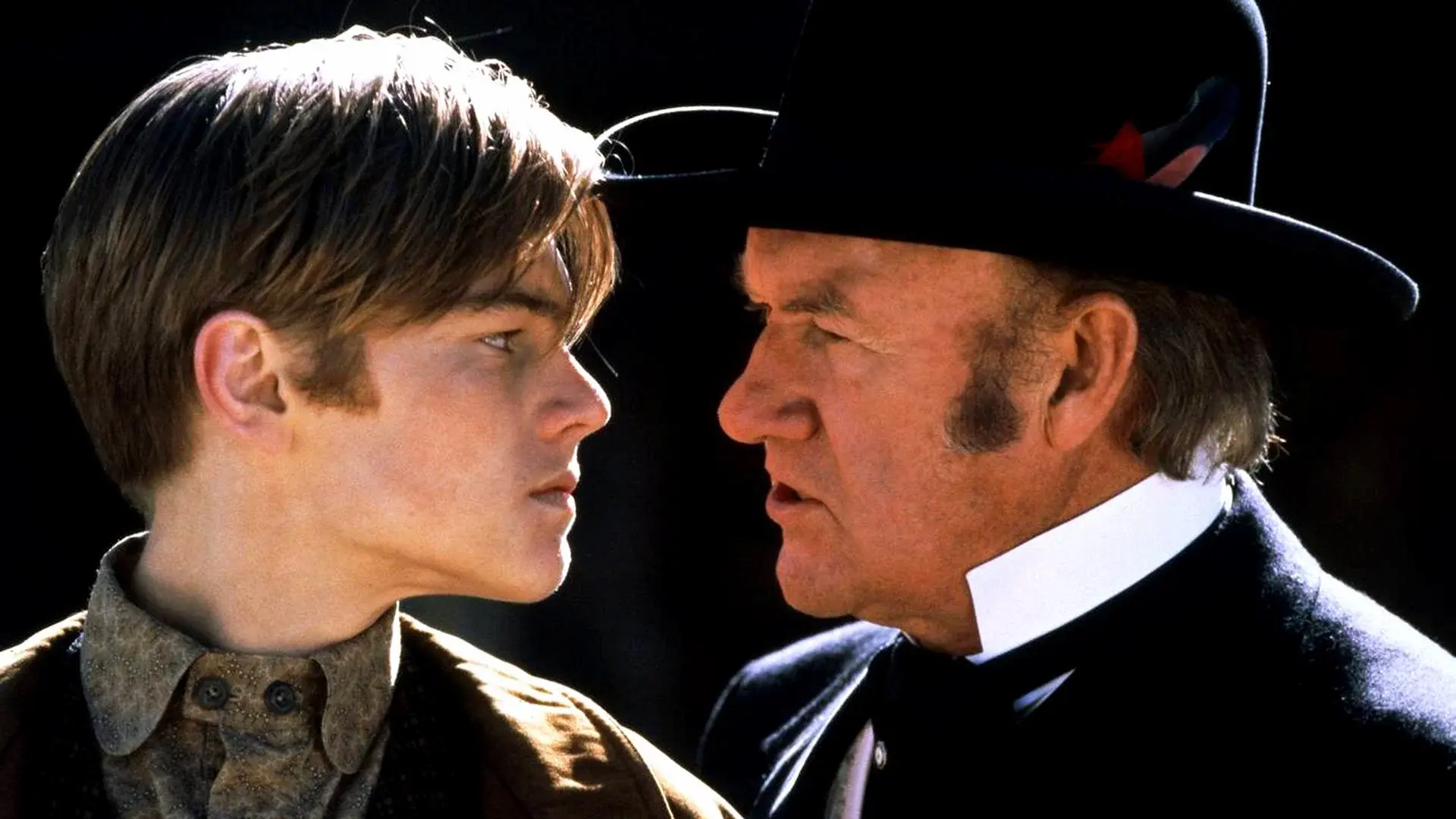 Leonardo DiCaprio e Gene Hackman in Pronti a morire
