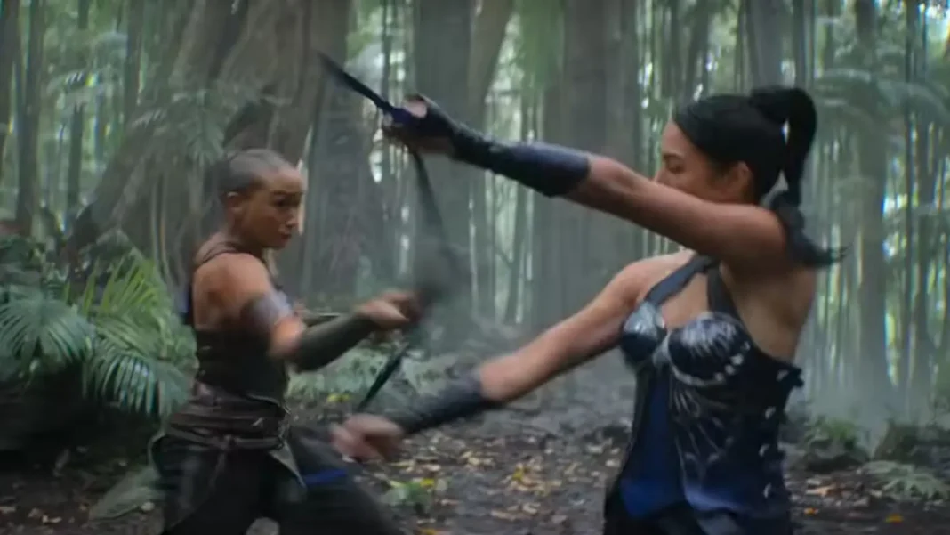 jade-and-kitana-fighting-in-the-forest-in-mortal-kombat-ii
