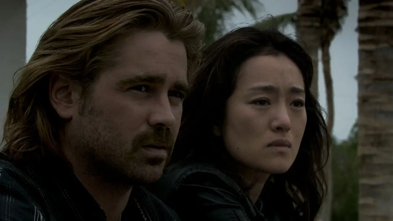 Colin Farrell e Gong Li in Miami Vice