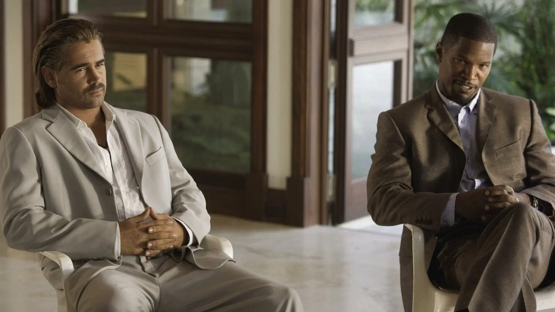 Colin Farrell e Jamie Foxx in Miami Vice