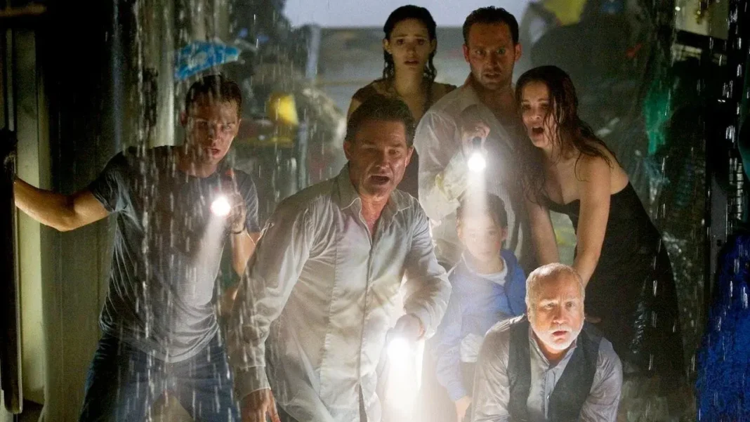 Richard Dreyfuss, Kurt Russell, Emmy Rossum, Jacinda Barrett, Josh Lucas, Mike Vogel e Jimmy Bennett in Poseidon Richard Dreyfuss, Kurt Russell, Emmy Rossum, Jacinda Barrett, Josh Lucas, Mike Vogel e Jimmy Bennett in Poseidon