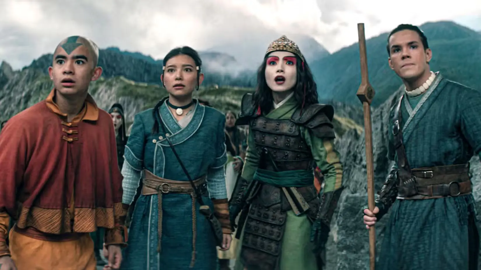 gordon-cormier-katara-maria-zhang-s-suki-e-ian-ousley in Avatar - La leggenda di Aang - stagione 2