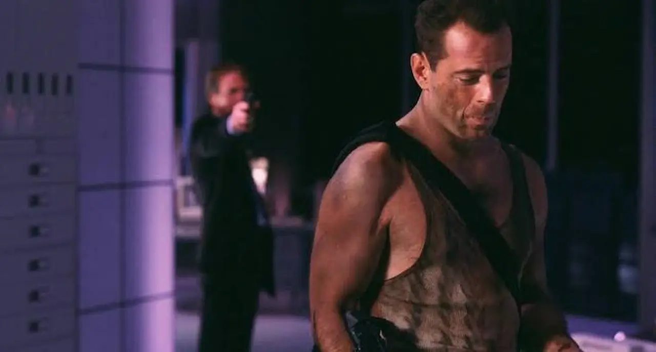 Alan Rickman e Bruce Willis in Trappola di cristallo