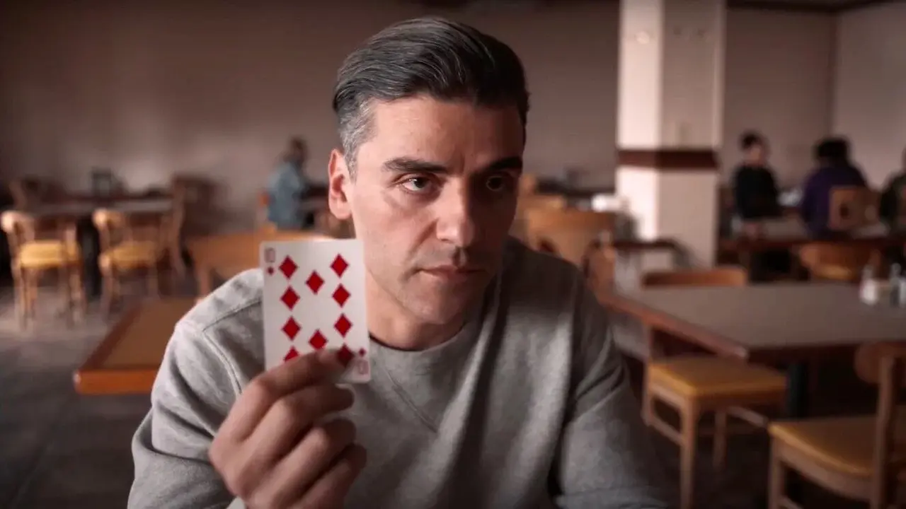 Oscar Isaac nel film Il collezionista di carte